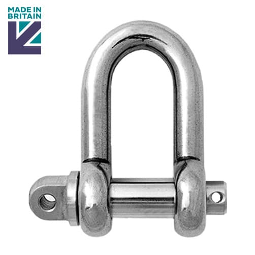 Stainless Steel Lifting Shackle - PH High Tensile - Long Safety Pin